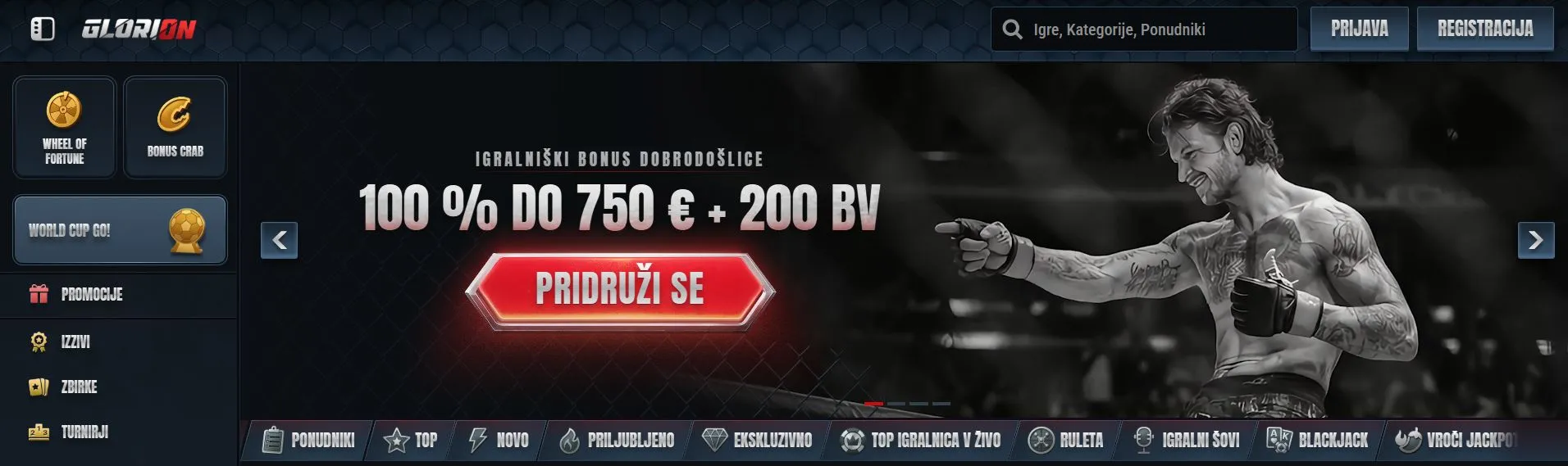 najboljši online casino Glorion Casino